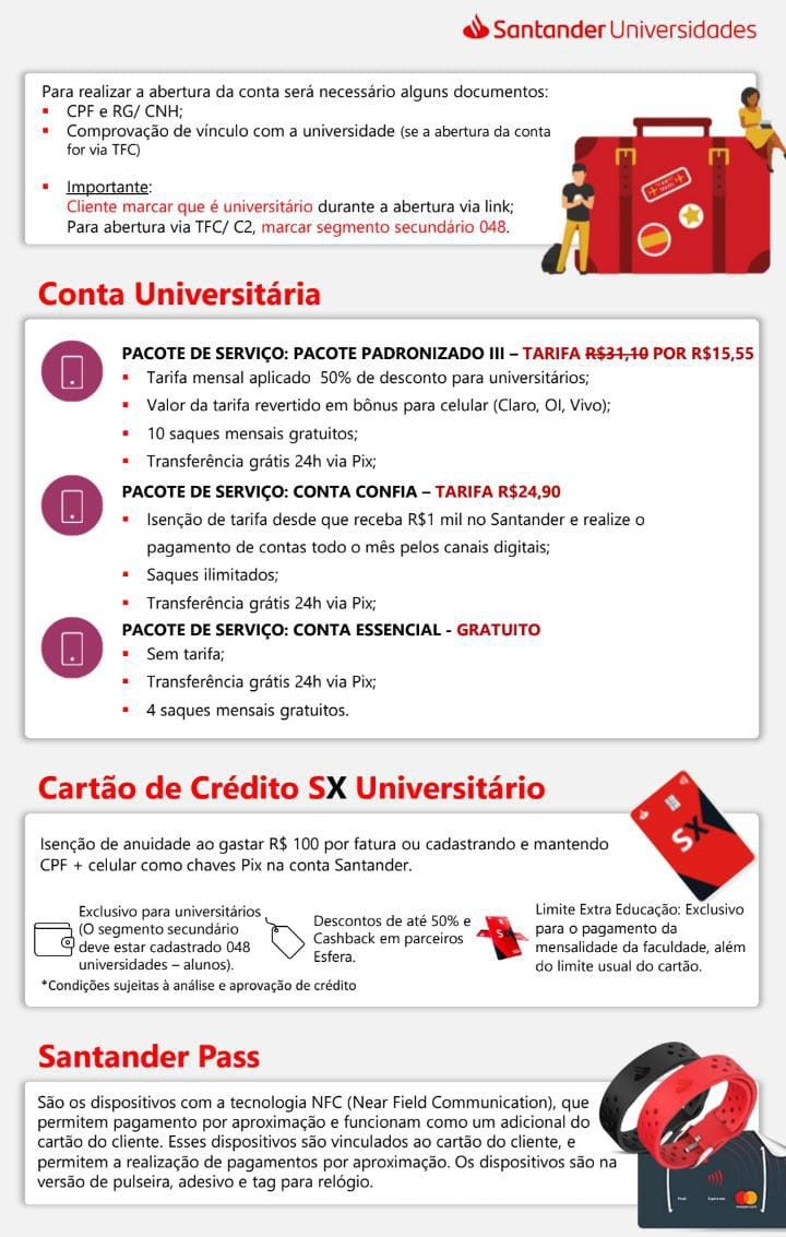 Benefício Santander Universidades